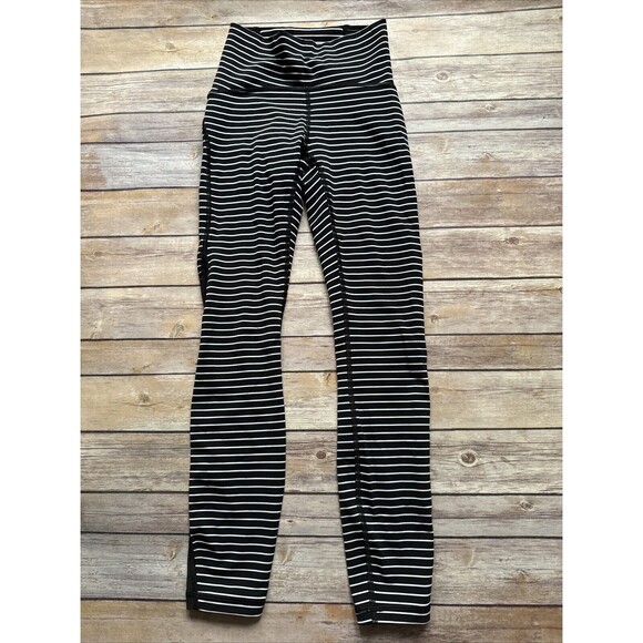 Rare lululemon Wunder High-Rise Parallel Stripe Leggings Yoga 2 vented lw5ltsz - Picture 1 of 10